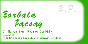 borbala pacsay business card